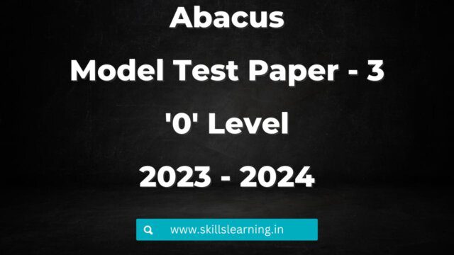  Abacus Model Question Paper 